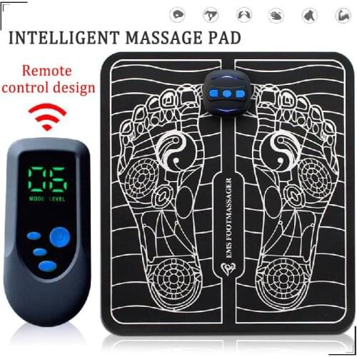 Intelligent Electric Foot Massage Vibrator mat ABS Pulse Acupuncture USB Charge Wireless Feet Massager Mat HealthCare Relaxation