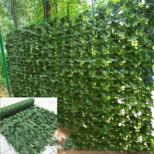 25*50cm Artificial Leaf Hedge Garden Fence Privacy Screen Mesh Home Outdoor Garden Yard Landscaping Decro Supplies