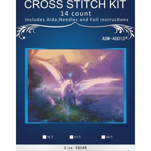 58-46 wings horse chinese Stitch,DIY 14CT similar DMC Cross Stitch,Sets For Embroidery Kits Counted Cross-Stitching