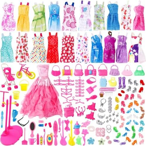 Barbies Clothes Accessories Random 79-piece Set Suitable For 11.5inch Barbies Doll Cocktail Daily Casual Clothing Accessories
