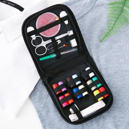 10Pcs/pack Travel home sewing diy kit case needle thread tape scissor set hand craft accessories