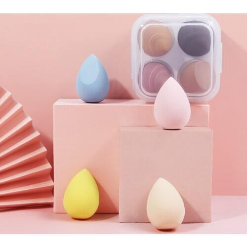 Makeup Sponge Set Smooth Blender Womens Cosmetics Foundation Concealer Blending Powder Liquid Cream Make Up Puff Tools with Box