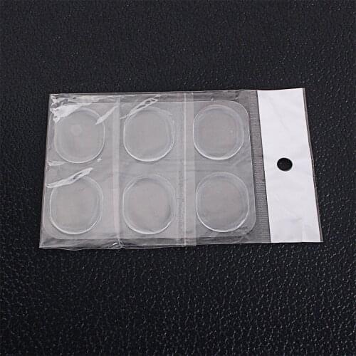 Set of 6 Transparent Snare Drum Mute Gel Pads Muffler Pad Mat for Drumming Practice
