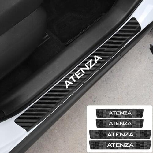 4 Pcs Car Door Sill Carbon Fiber Anti-scratch Stickers For Mazda Mazda 6 Mazda 3 Mazda 2 CX3 CX4 CX5 CX7 CX9 CX30 RX8 MX5 MX3