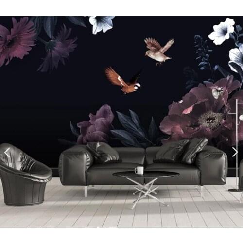 Magpie Peony Flower Wall Papers for Walls 3 D Mural Wallpaper 3d Wall Murals Bedroom Backdrop Floral Wallpaper Contact Paper