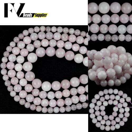 Natural Stone Light Purple Jades Chalcedony Beads Round Loose Spacer Beads For Jewelry Making Diy Bracelet Earrings 4 6 8mm 15