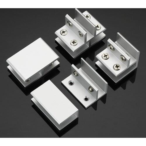 Brand New 20PCS Aluminium Alloy Glass Clamps Holder Brackets Support Clips Furniture Connectors 13 Styles for Choose