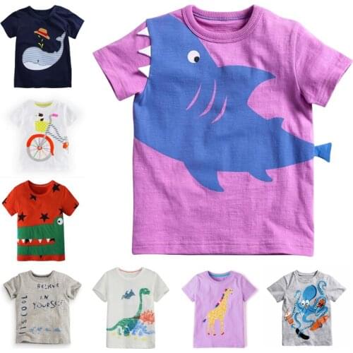 2018 Newest European 9 Style Baby Boys Girls T-Shirt Summer Cute Cartoon T-Shirt Childrens Boy Girl Kids Tops & Tees