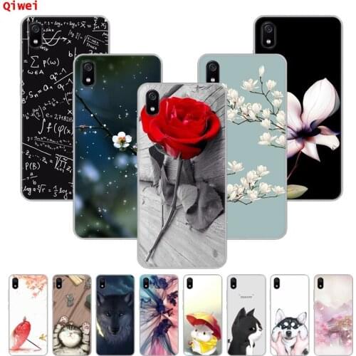 Silicone Case For Xiaomi Redmi 7A Case Soft TPU Fashion Painted Back Cover For Xiaomi Redmi7A 7 A A7 7A Cover Clear Phone Coque