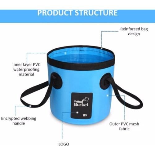 Folding Convenient Fishing Bucket Folding Bucket Car Wash Bucket 2021