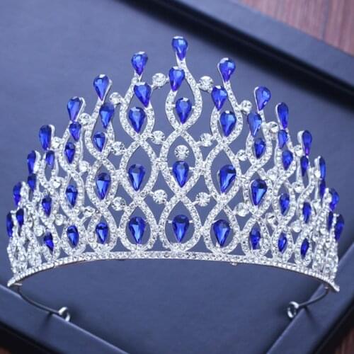 New Bridal Hair Ornaments Big Crystal Rhinestone Princess Bride Tiaras and Crowns Noiva Diadem Women Wedding Hair Accessories BH