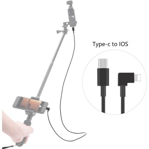 1M Extension Cable for DJI Pocket 2/Osmo Pocket Camera Gimbal Phone OTG Connector Type-c To Type-c IOS Micro-USB Data Line