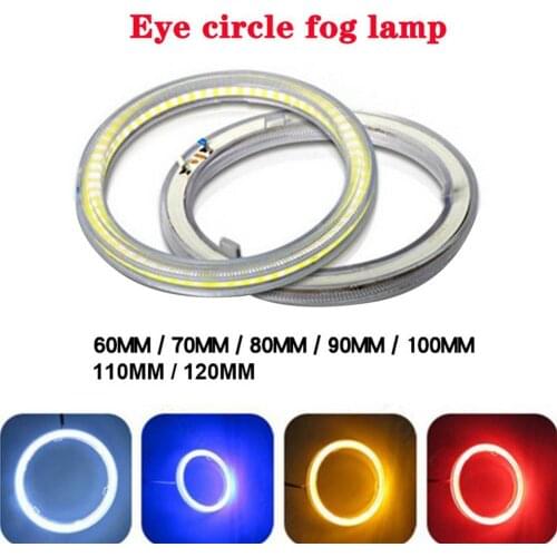 60mm-120mm Car Vehicle Universal COB LED Ring Light Headlight Lamp