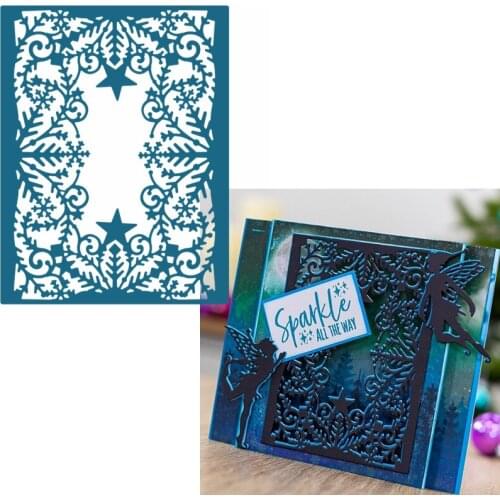 Hollowed Snowflake-Pattern Frame Metal Cutting Die Magic Hollowed Frame Dies Scrapbooking For Card Making 2020