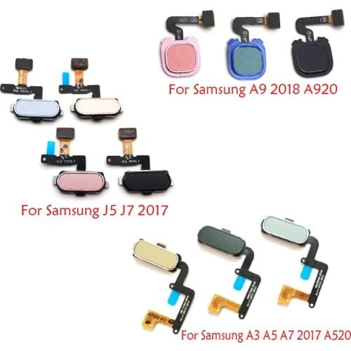 Home Button FingerPrint Touch ID Sensor Flex Cable Ribbon Replacement Parts For Samsung A3 A5 A7 J5 J7 2017 A520 A9 2018 A920