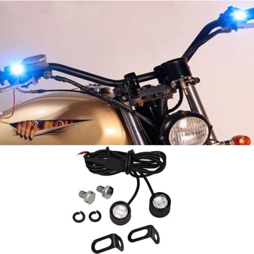 1Pair Motorcycle LED Strobe Lights 12V Motorcycle Spotlight Eagle Eye Flash Light Warning Brake Light Lamp Motorcycle Accessorie