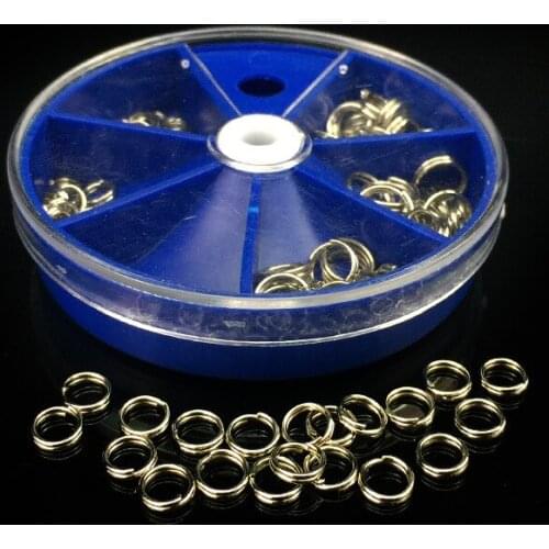 Fishing Tackle Accessories Connector Lure Connecting Rings Stainless Steel Complete Size 4-7mm 116 Pieces Set