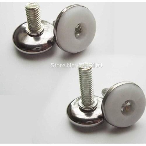 12pc Furniture Table Sofa Chair Cabinet Adjustable Balance Leg Feet Glide Slide Leveler Base M8 Bolt Length 15 25mm Screw on Pad