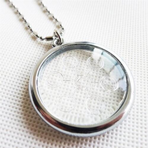 2PCS/LOT Bio Disc Pendant with Negative Ions Stainless Steel Chain Necklace Charms Quantum Scalar Energy Free Shipping