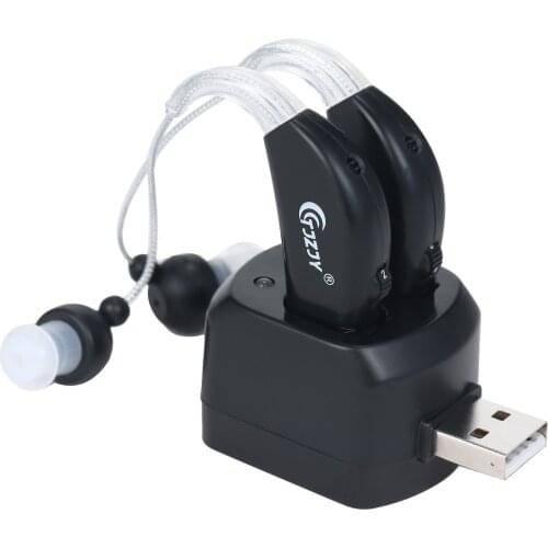 2-Pack Hearing Amplifier Hearing Aids for Seniors Sound Amplifier Adults Hearing Assist Devices with Charging Base Rechargeable