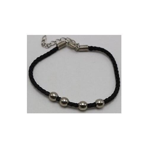 20 Black Braided String with Ball Feng Shui Lucky Bracelets 18cm