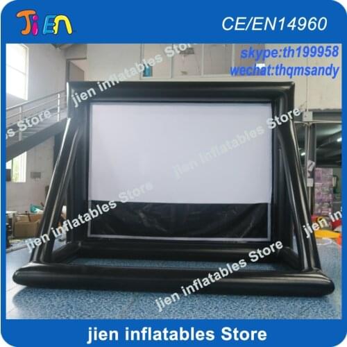 Free air shipping,16:9 airtight Outdoor Inflatable movie Screen,giant inflatable projection projector Screens