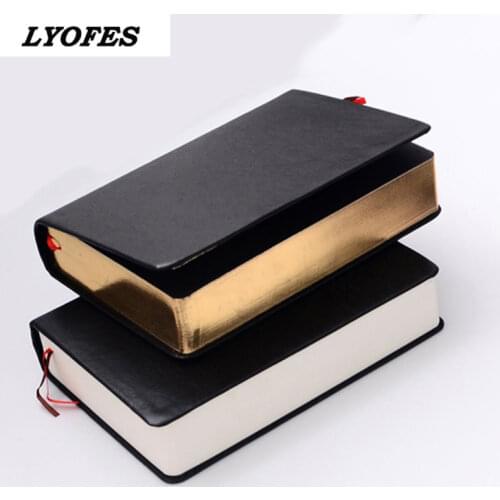 Retro Leather Notebook Thick Paper Bible Diary Book Notepad New Blank Weekly Plan Writing Notebooks Office School Supplies