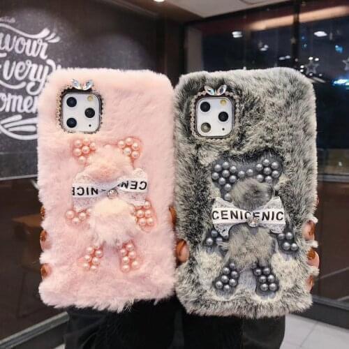 Case For Xiaomi Redmi Note 9 Pro Max 9S 8T K30 Redmi 10X 9 9A 9C 8A 8 10 Mi CC9 A3 Lite CC9E 9 Pro Rabbit Fluffy Plush Cover