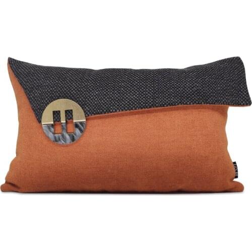 Home Decoration Cushion Cover For Outside Garden Chair Housse De Coussin Orange Black Throw Cojines Sofa Pillow Case 30x50cm