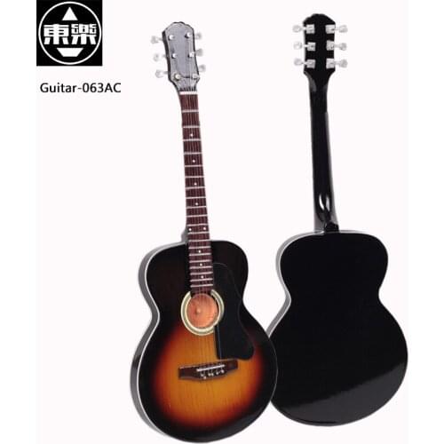 Wooden Handcrafted Miniature Guitar Model guitar-063AC Guitar Display with Case and Stand (Not Actual Guitar! for Display Only!)