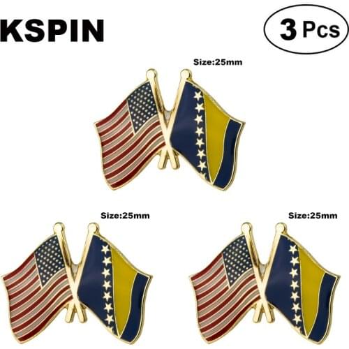 U.S.A. & Bosnia Frendship Lapel Pin Brooches Pins Flag badge Brooch Badges
