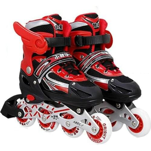 Breathable and comfortable skates childrens full set of wear-resistant and anti-skid roller skates with adjustable roller skati