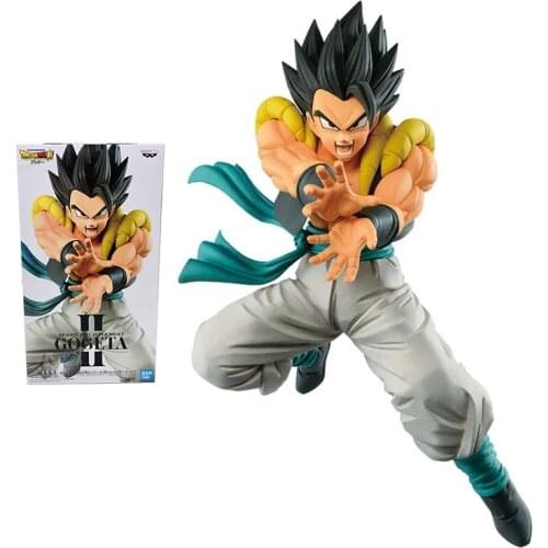 Bandai Dragon Ball Figure Banpresto Match Makers Black Hair Gogeta Genuine Model Decoration Action Toy Figure Toys for Children