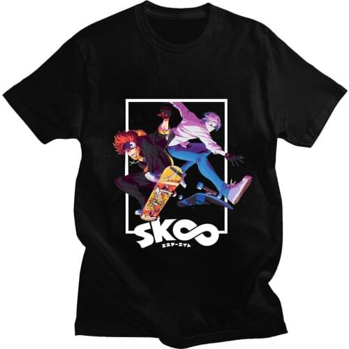 Popular Anime SK8 The Infinity T-shirt Langa Printed Short Sleeve Men Women Casual Vintage Clothing Tshirt Harajuku Kawaii Tees