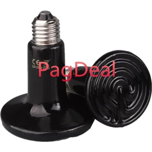 Ceramic Heat Lamp Infrared Reptile Emitter Heater Bulb Pet Coop Chicken Lizard Turtle Snake Amphibian Poultry Brooder Grow Light
