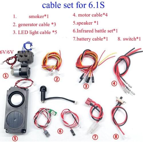 Cable Set Wiring for 6.0/6.0S/6.1S Main Board Remote Controller System Spare Parts for Henglong 1/16 RC Tank Model HL