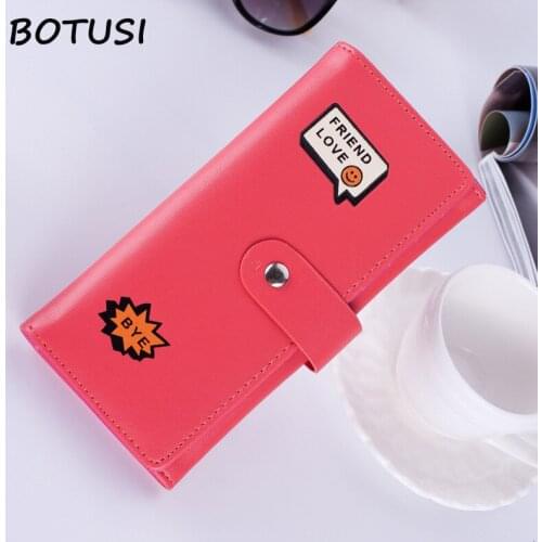 BOTUSI Women Wallets Fashion Lady Wristlet Handbags Long Money Bag Zipper Coin Purse Cards ID Holder Clutch Woman Wallet