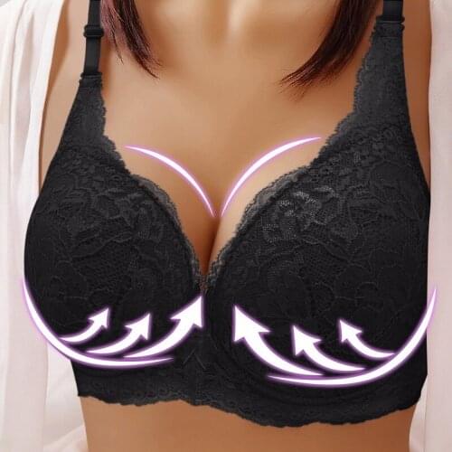 Big Size Lace Bras Women Push Up Bra Frontless Bra Without Bracket Underwear For Women Sexy Ultrathin Transparent Brassiere Bra