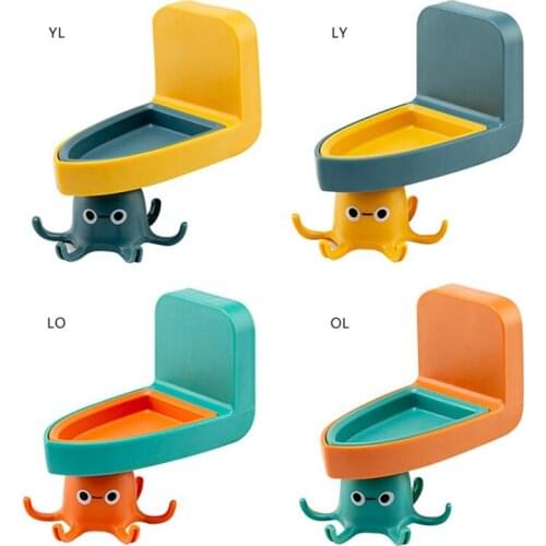 Small Octopus 360 ° Rotatable Hook Kitchenware Storage Rack Non Perforated Bathroom Adhesive Hook Kitchen Storage Supplies
