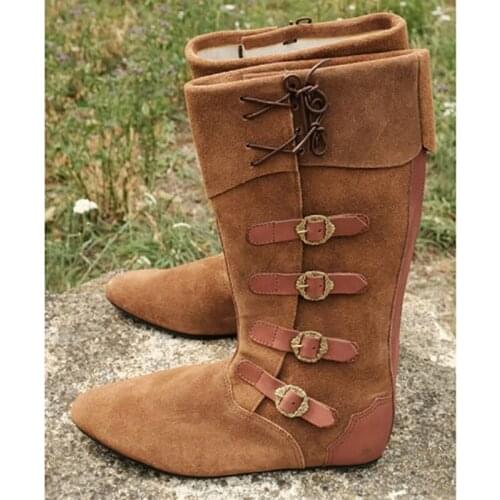 Fashion Cowboy Mid-calf Boots Women Winter Autumn Western Shoes Footwear Boots Women Water-proof Black Shoes Large Size