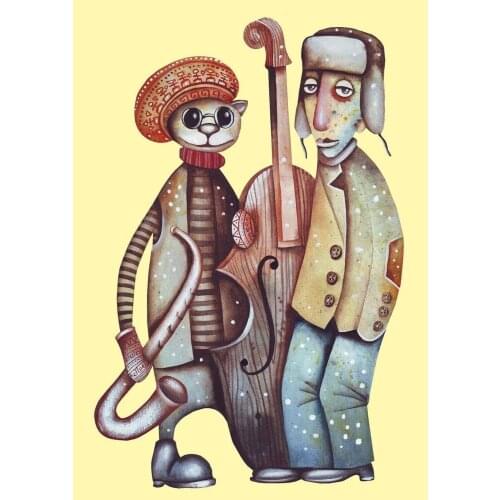 Nova 1000 Piece Jazz Group Puzzle-Eugene Ivanov-Two Müzisyen