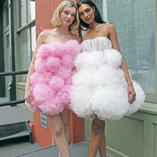 New Pink Tulle Short Homecoming Dresses For Girls Body Tight Strapless Sleeveless School Pageant Skirts платье короткое