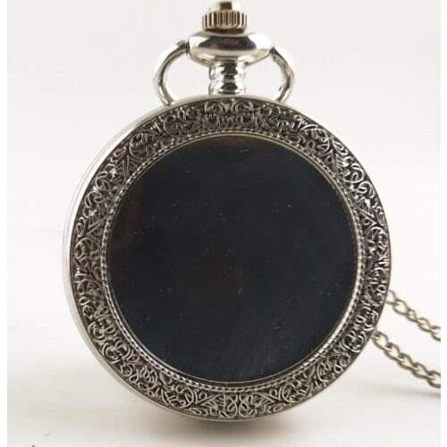 Wholesale silver bronze gold DIY clock Good quality pendant men and woman Necklace pocket watch gift Quartz watches