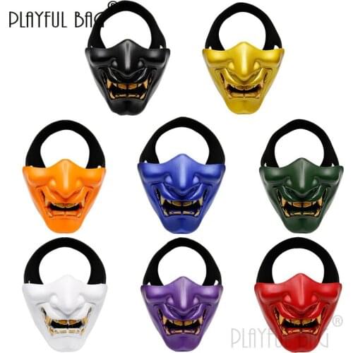 PB Playful bag CS cosplay Grimace half face tactical mask Ghost mask DIY Halloween face toys Tactical equipment QE59S