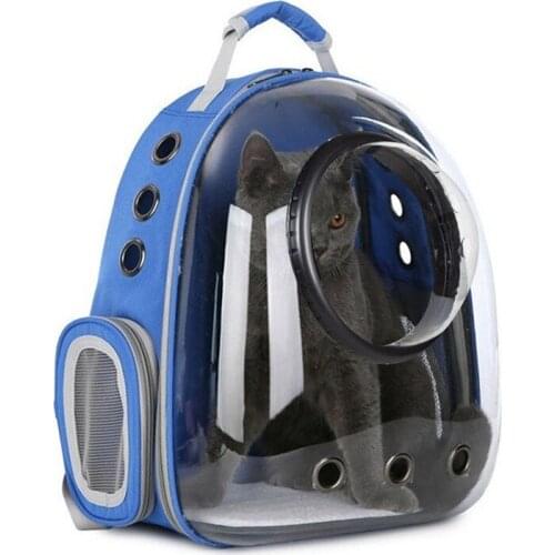Portable Dog Cat Carrier Bag Breathable Space Capsule Astronaut Travel Bag Transparent Outdoor Small Cat Carrier Pet Backpack