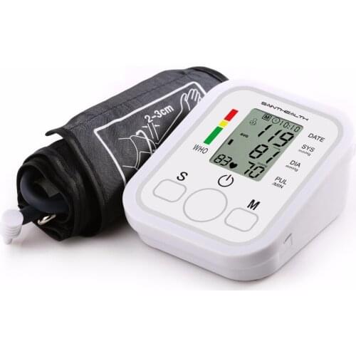 Portable Digital Arm Blood Pressure Monitor Heartbeat test health monitor Cuff Tonometer
