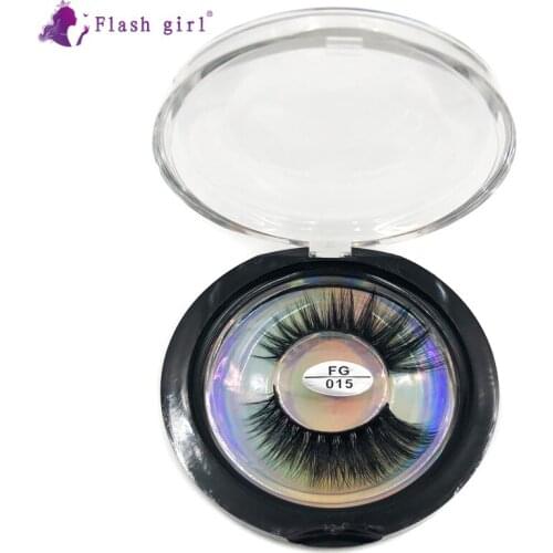 Wholesale Flash Girl 3D Mink False Eyelashes Reusable Thick Fake Eyelash Extension For Eye Beauty Full Strip Lashes FG015