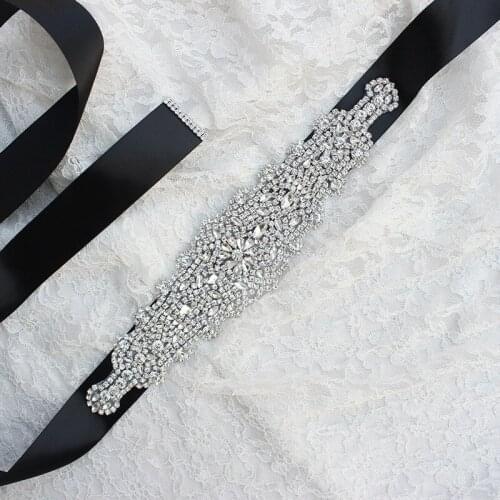 Luxury Hundreds Of Diamond Wedding Belts Silver Clear Crystal Bridal Belt Rhinestones Bridal Sash Belt For Photograph Prom Props