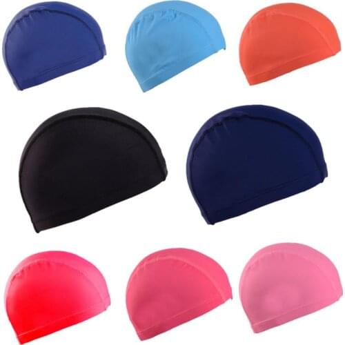 Swimming Cap Nylon Women Men Waterproof Plus Size Colorful Adult Long Hair Sports High Elastic Adults Swim Pool Hat