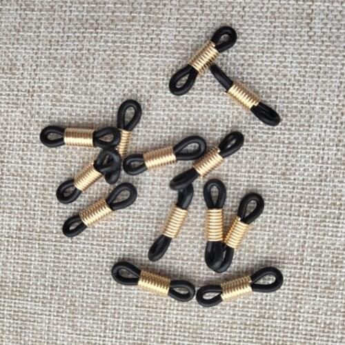 10pcs silicone Antiskid Rubber Ring Sunglasses Retainer End Loop Connectors for Glasses Chain Rope Eyewear Holder Strap